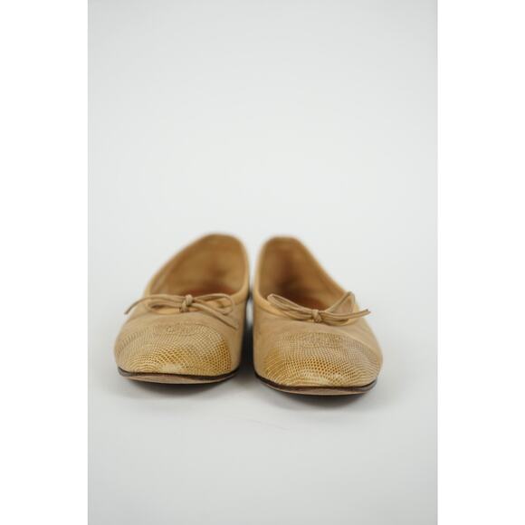 Chanel Brown/Beige Lizard Ballet Flats, FR 37 - Picture 2 of 7